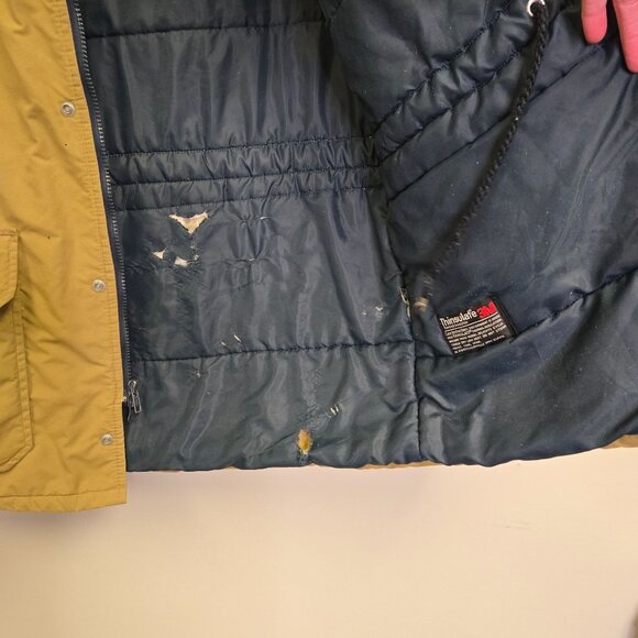 Vintage Men's M Tall Brown Insulated Barn Work Coat Field Jacket Pockets & 3M Th - Picture 4 of 16